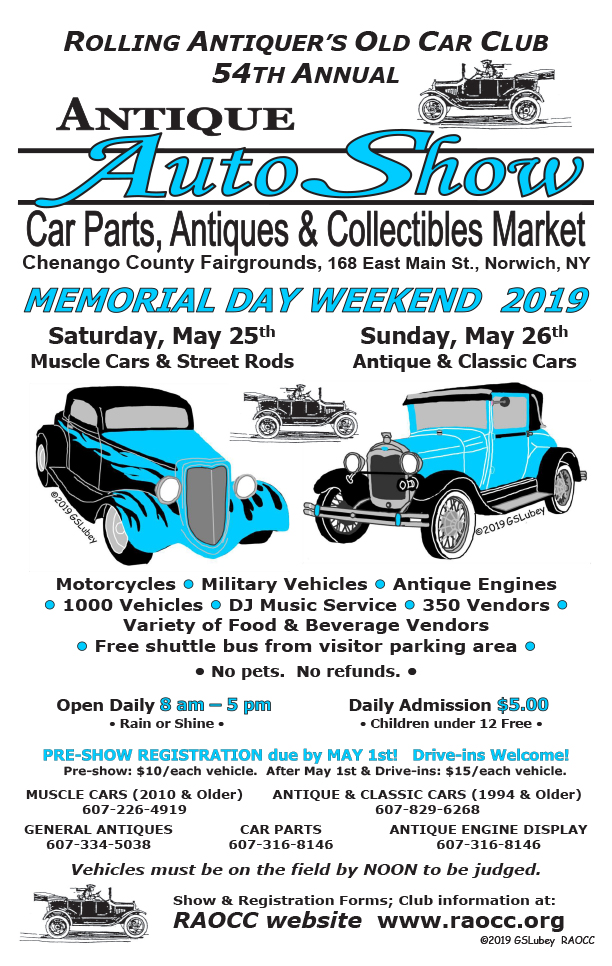 RAOCC 54th Annual Antique Auto & Classic Car Show 2019 ...