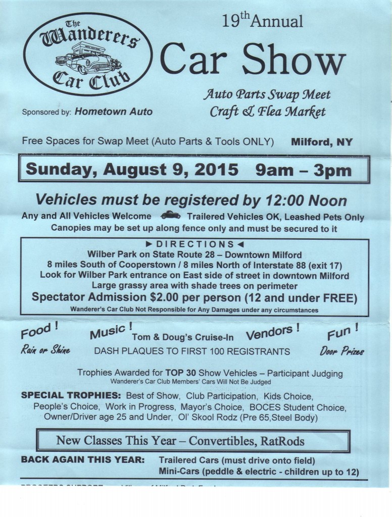 The Wanderers Car Club Car Show & Swap Meet