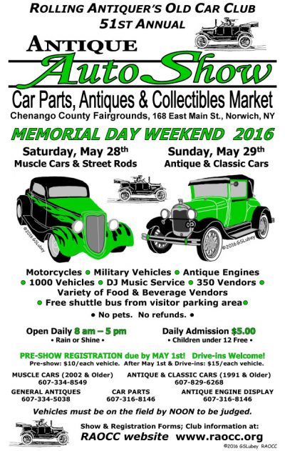 Rolling Antiquers Old Car Club Annual Car Show and Flea Market 2016