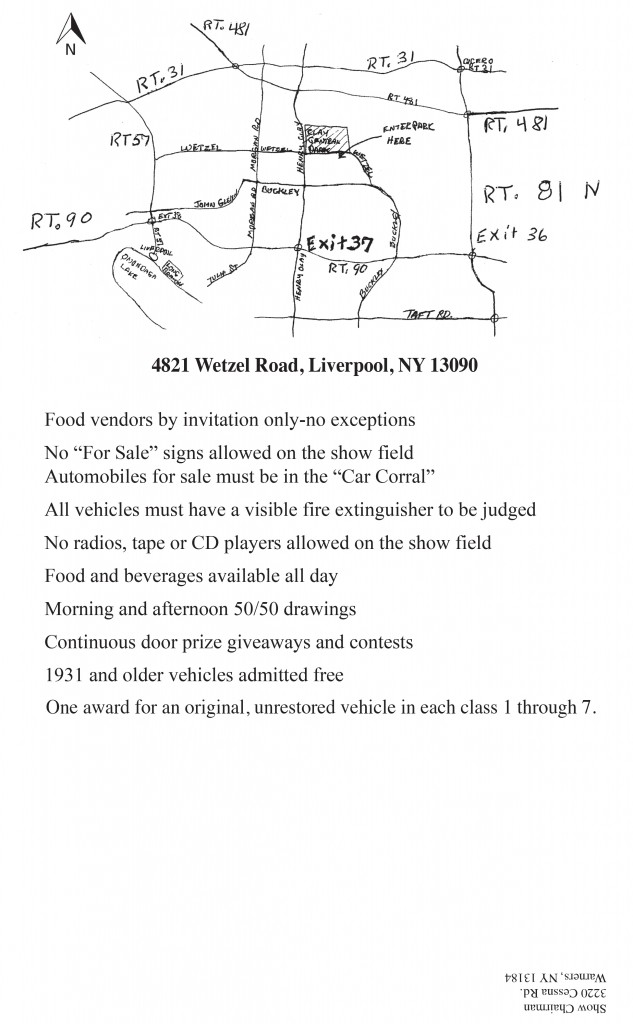 Oneida Lake Region AACA 63rd Annual Antique Auto Show & Flea Market