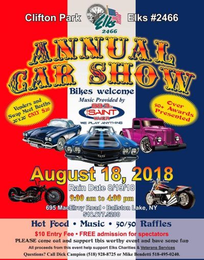 12th Annual Clifton Park Elks Car Show 2018